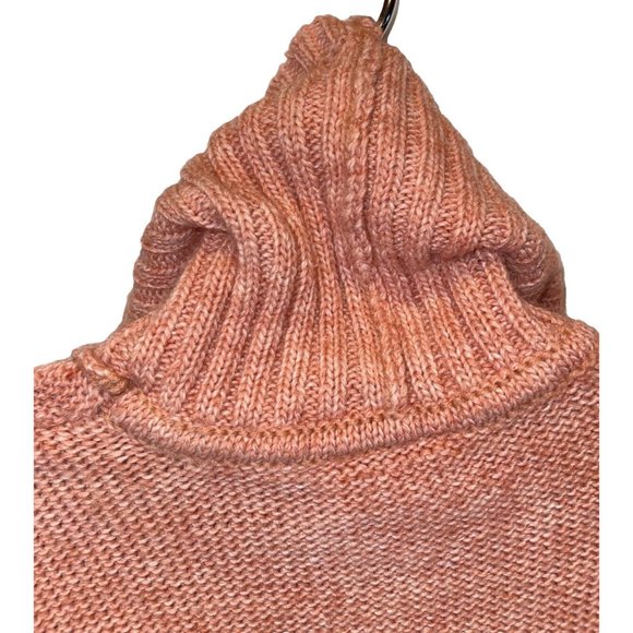 Ann Taylor Loft Alpaca-Wool Blend Salmon Low V-neck Knitted Sweater Large L - Picture 8 of 10